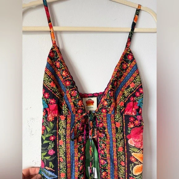 FARM RIO STITCHED GARDEN LONG COVERUP - Picture 5 of 16